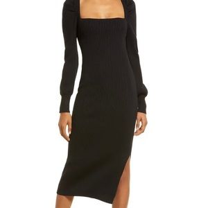 Charles Henry bodycon sweater dress